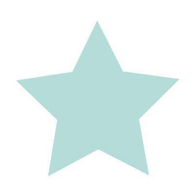 Aqua giant star wall sticker | Shape wall stickers | Stickerscape | UK