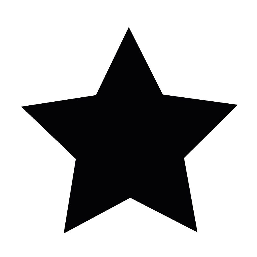 Black giant star wall stickers | Shape wall stickers | Stickerscape | UK