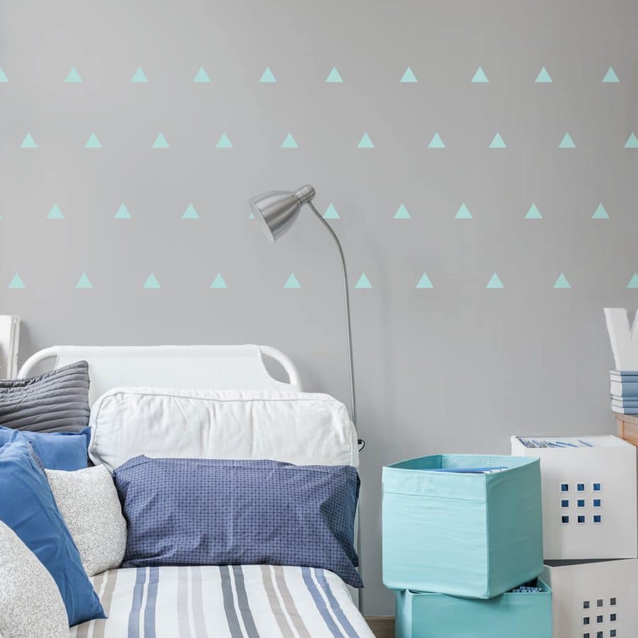 Aqua triangle wall stickers | Shape wall stickers | Stickerscape | UK