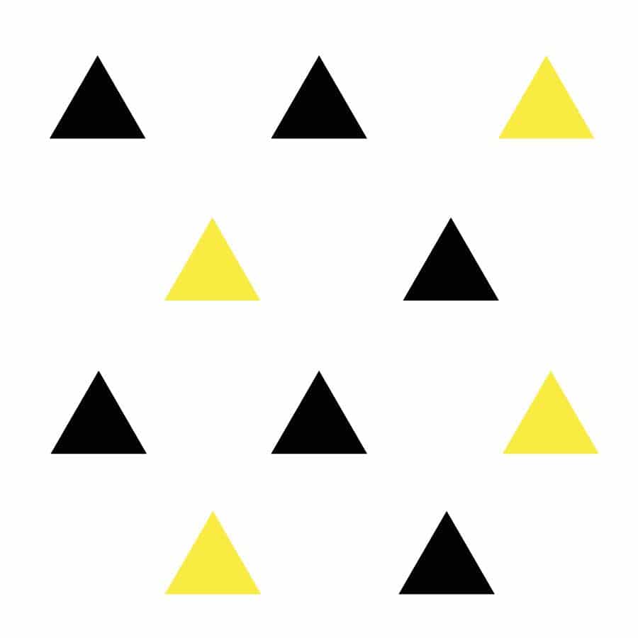 Black and yellow triangle wall stickers | Shape wall stickers | Stickerscape | UK
