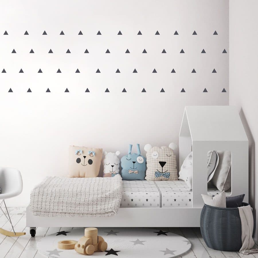 Dark grey triangle wall stickers | Shape wall stickers | Stickerscape | UK