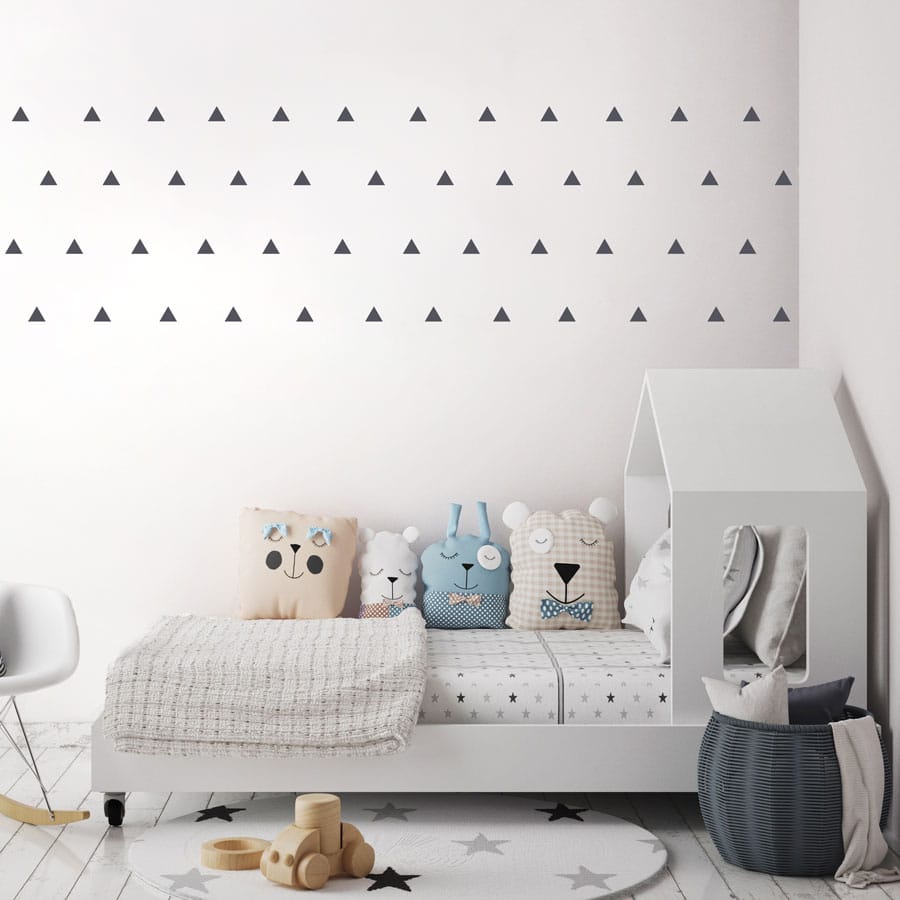 Dark grey triangle wall stickers | Shape wall stickers | Stickerscape | UK