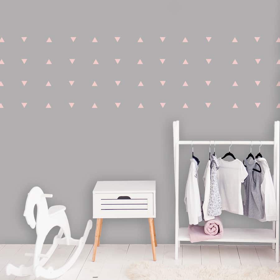 Pink triangle wall stickers | Shape wall stickers | Stickerscape | UK