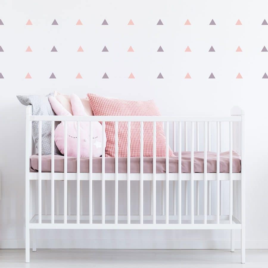 Pink and lilac triangle wall stickers | Shape wall stickers | Stickerscape | UK