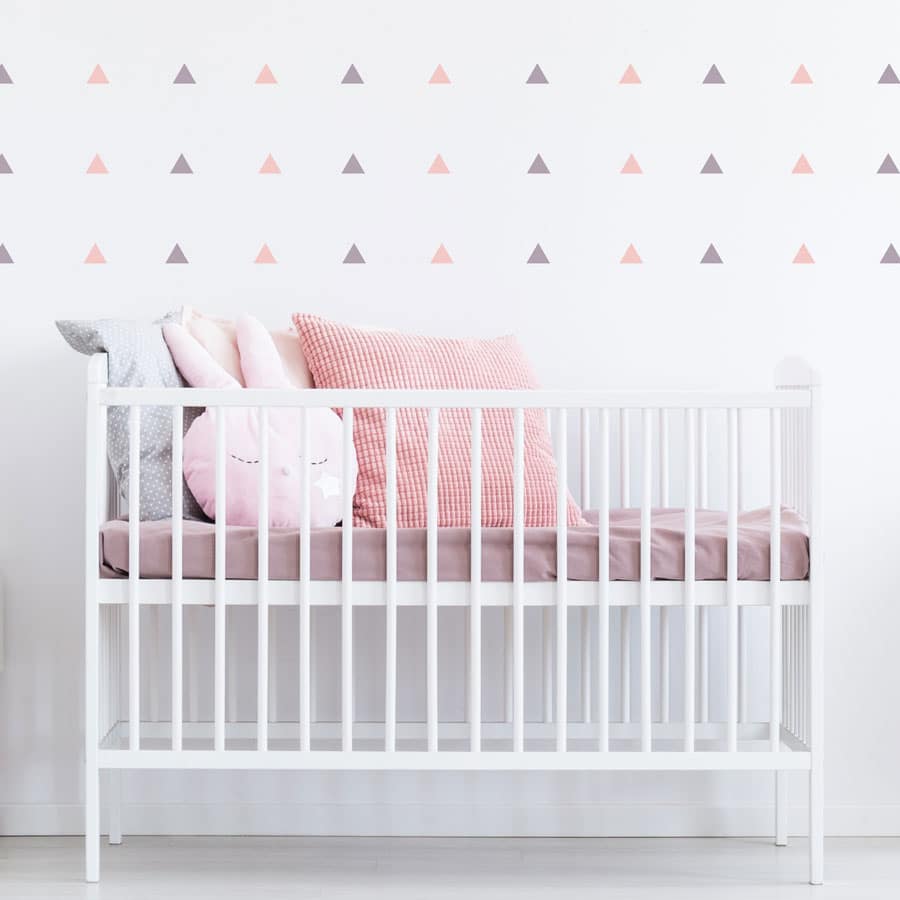 Pink and lilac triangle wall stickers | Shape wall stickers | Stickerscape | UK