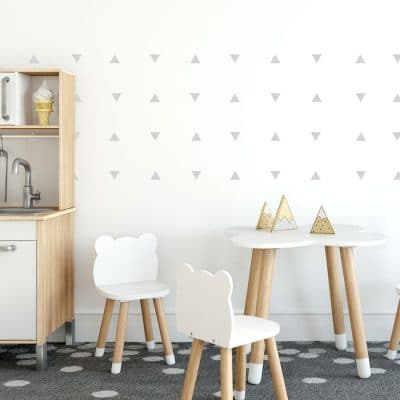 Light grey triangle wall stickers | Shape wall stickers | Stickerscape | UK