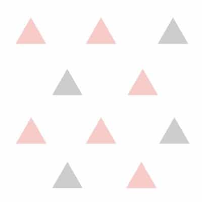 Light grey and pink triangle wall stickers | Shape wall stickers | Stickerscape | UK