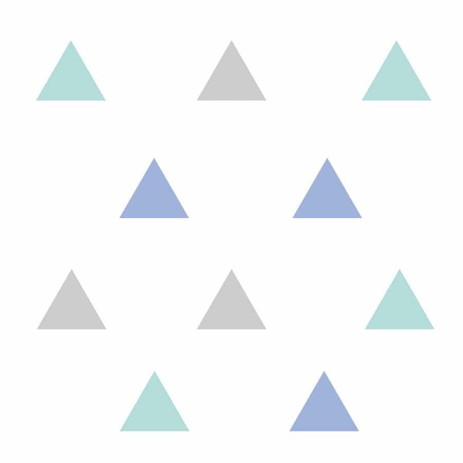 Light grey, blue and aqua triangle wall stickers | Shape wall stickers | Stickerscape | UK