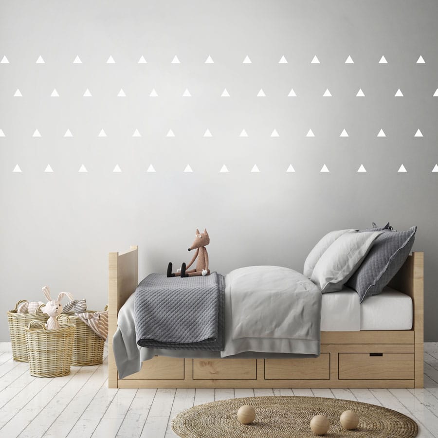 White triangle wall stickers | Shape wall stickers | Stickerscape | UK
