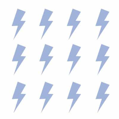 Blue lightning bolt wall stickers | Shape wall stickers | Stickerscape | UK