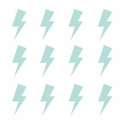 Aqua lightning bolt wall stickers | Shape wall stickers | Stickerscape | UK