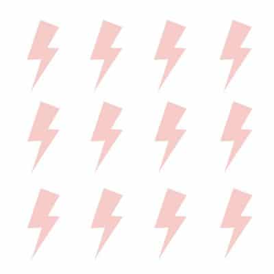 Pink lightning bolt wall stickers | Shape wall stickers | Stickerscape | UK
