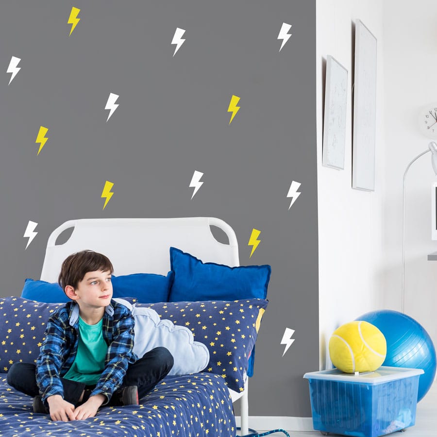 Lightning bolt wall stickers