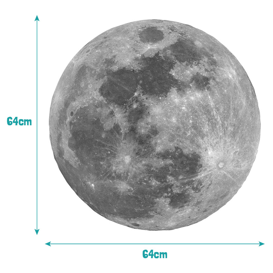 Full moon wall sticker (Large size) with dimensions