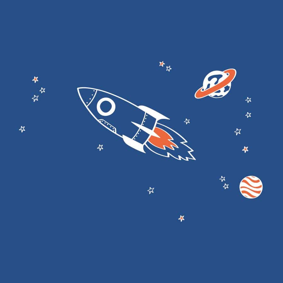 Rocket and stars wall sticker pack | Space wall stickers | Stickerscape | UK