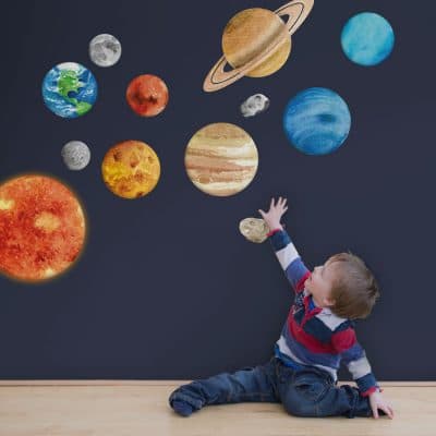 solar system wall sticker for a child's bedroom