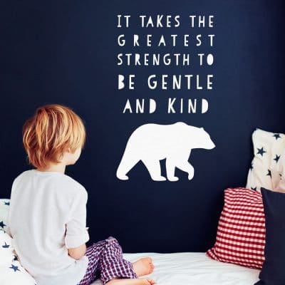 The Greatest Strength wall sticker in white