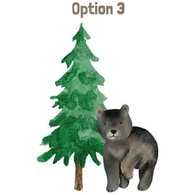 Forest bear wall sticker (Option 3) on a white background