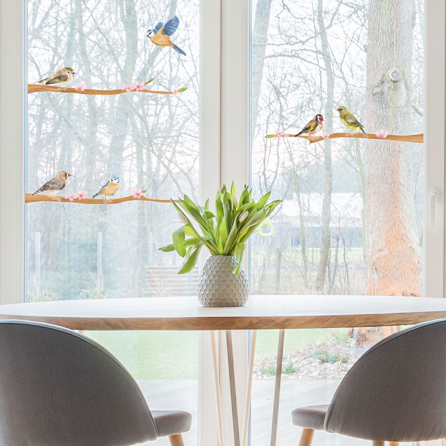 Spring bird window stickers perfect for decorating your windows