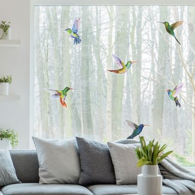 Hummingbird window stickers perfect for decorating your home with during Spring time