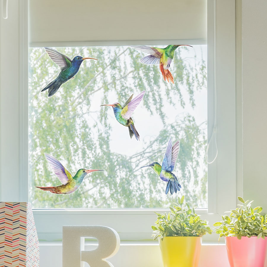 Hummingbird window stickers perfect for decorating your home with during Spring time