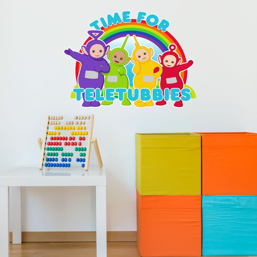 Time for Teletubbies wall sticker (Large size) perfect decorating your child's bedroom or playroom with a Teletubbies theme