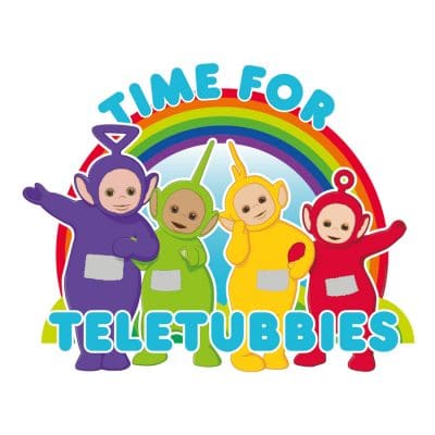 Time for Teletubbies wall stickers (Large size) on a white background