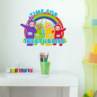 Time for Teletubbies wall sticker (Regular size) perfect decorating your child's bedroom or playroom with a Teletubbies theme