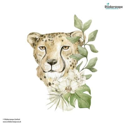 Watercolour Cheetah Wall Sticker