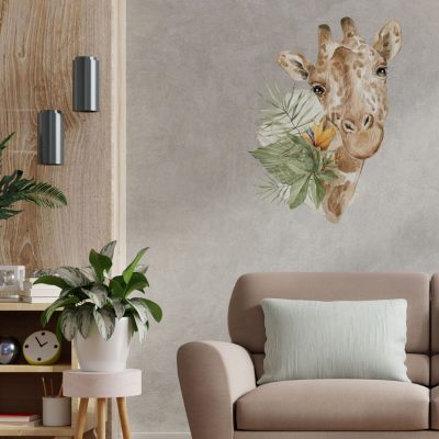 Watercolour Giraffe Wall Sticker, Large