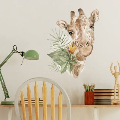 Watercolour Giraffe Wall Sticker, Regular