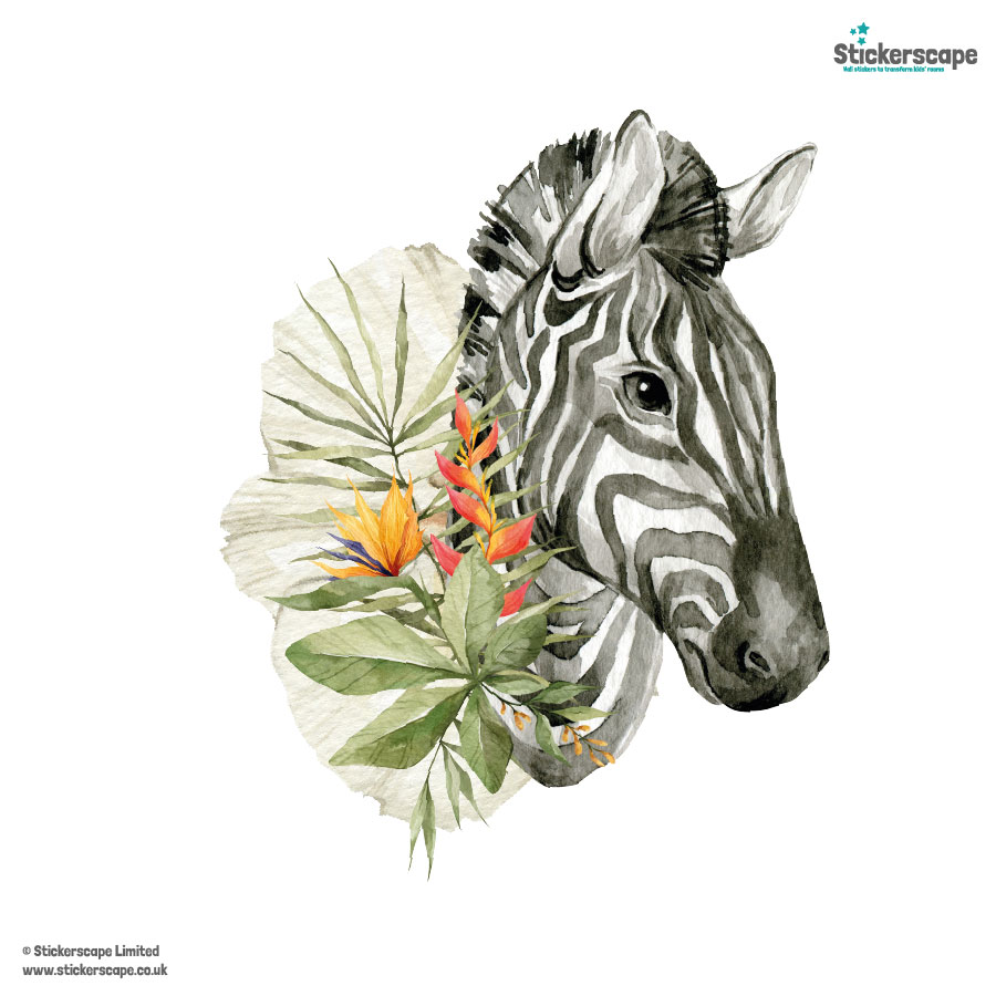 Watercolour Zebra Wall Sticker