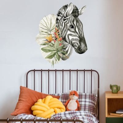 Watercolour Zebra Wall Sticker, Large