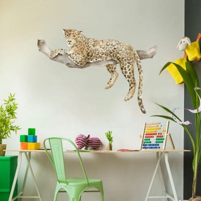 Resting Cheetah Wall Sticker, Large