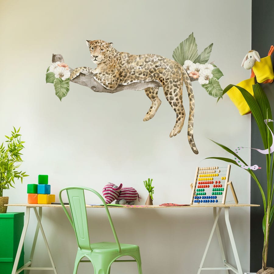 Resting Cheetah Wall Sticker, Large