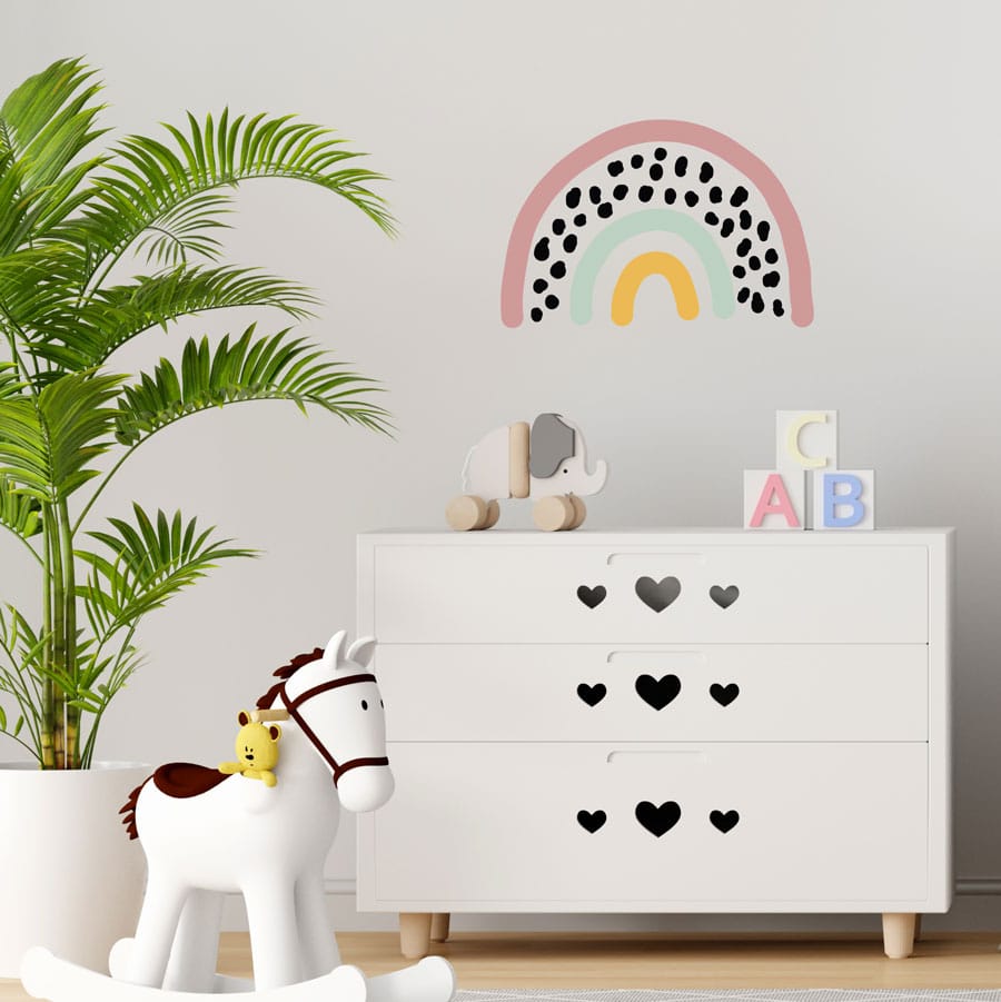 Pastel Spot Rainbow Wall Sticker (Regular)