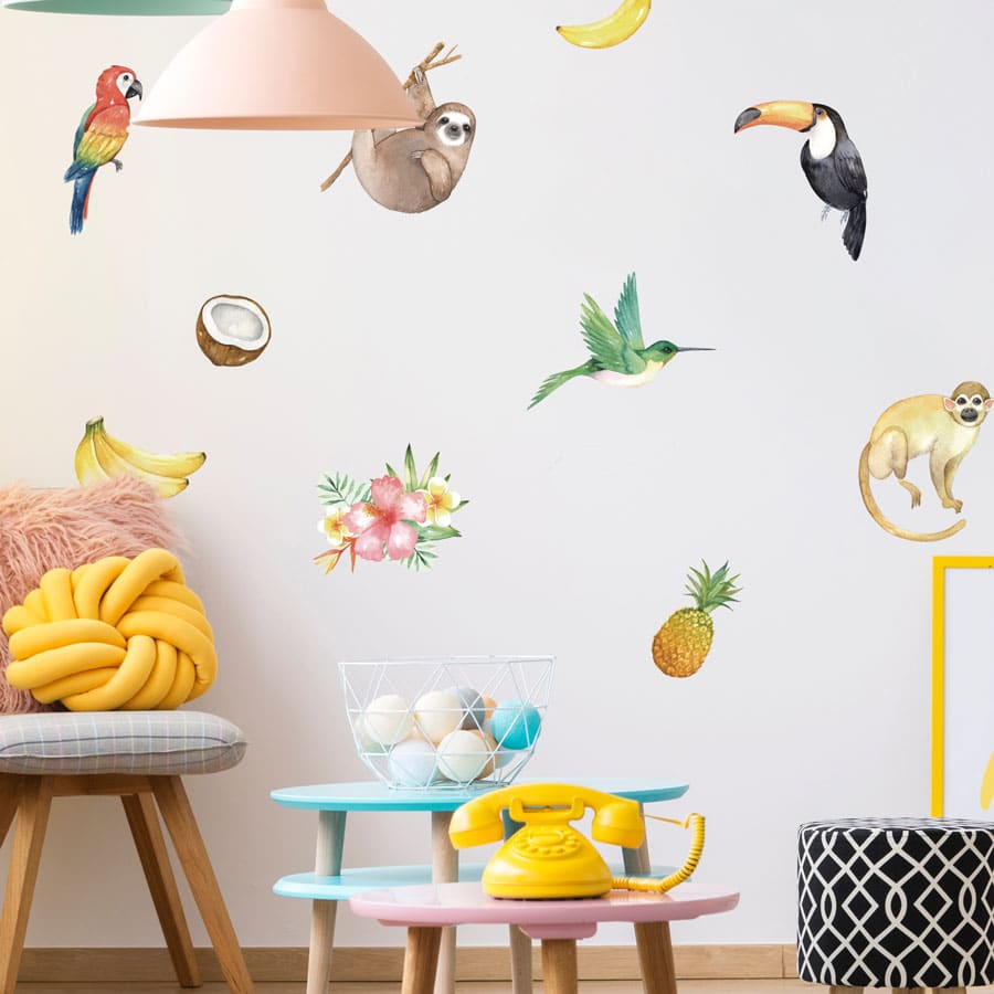 Tropical Fruit and Friends Wall Sticker Pack (Regular)