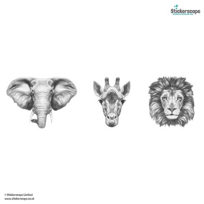 Pencil Safari Animals Wall Sticker Pack Wall Sticker Pack