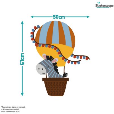 Safari Hot Air Balloons Wall Sticker Pack