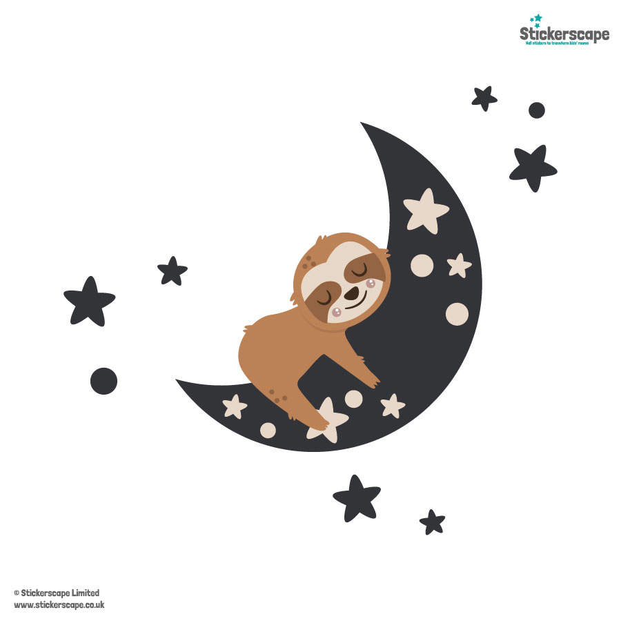 Night Time Sloth Wall Sticker