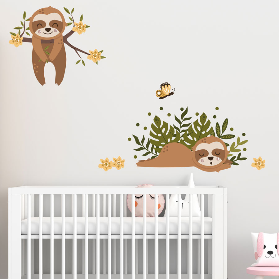 Sloths Friends Wall Sticker Pack