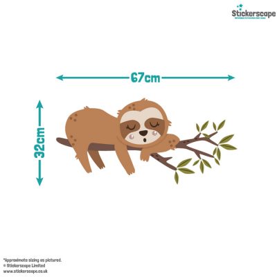 Sleepy Sloths Wall Sticker Pack