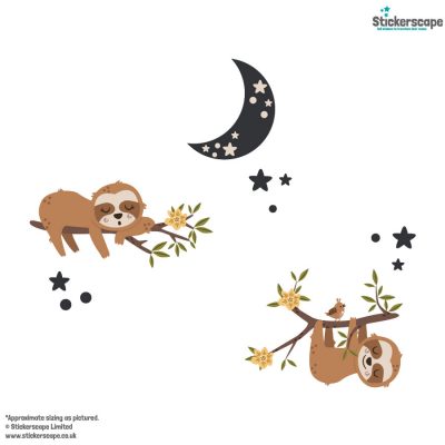 Sleepy Sloths Wall Sticker Pack (Option 1)