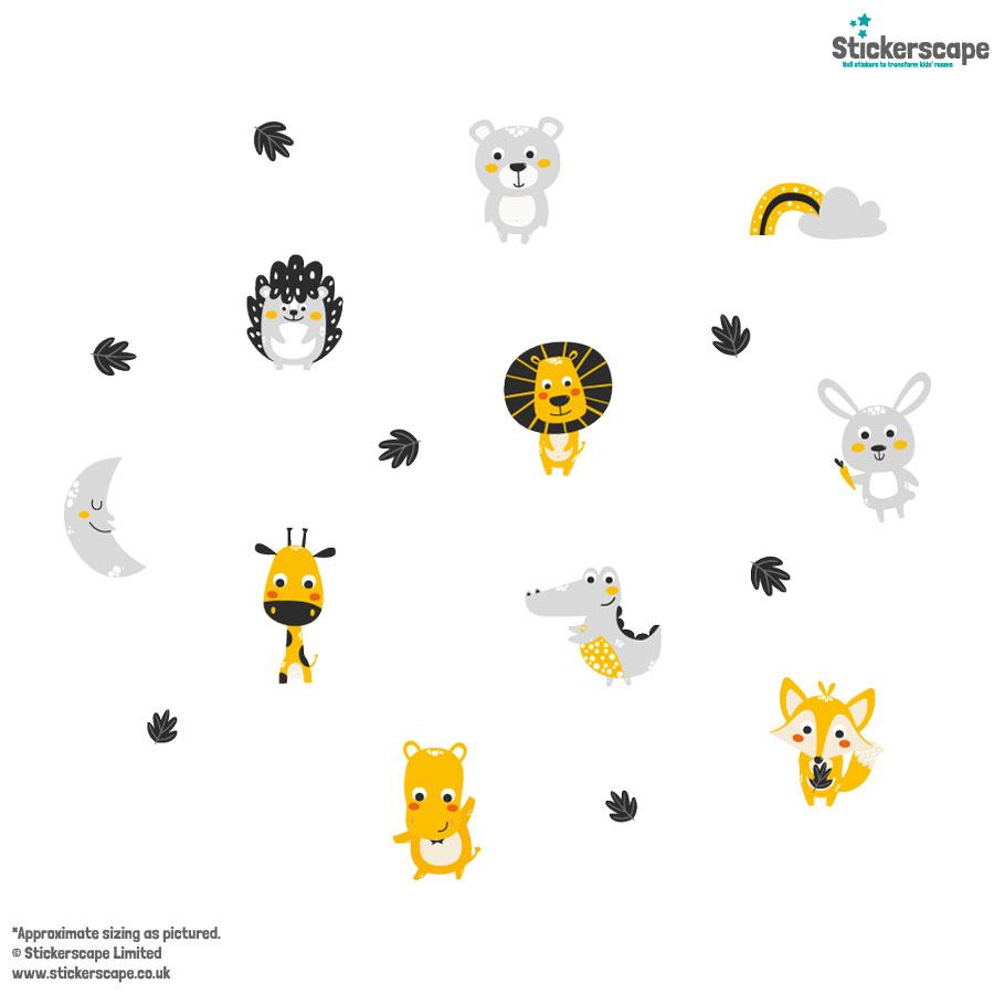 Animal Friends Wall Sticker Pack (Large)