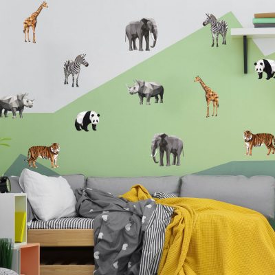 Geometric Safari Wall Sticker Pack