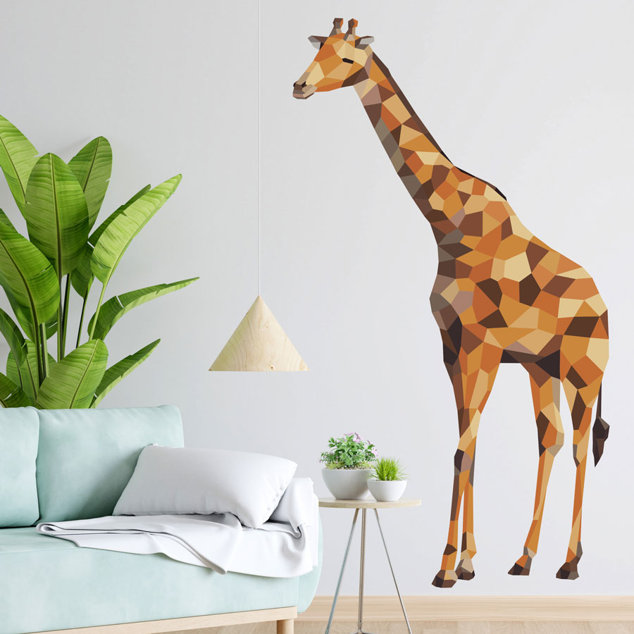 Geometric Giraffe Wall Sticker