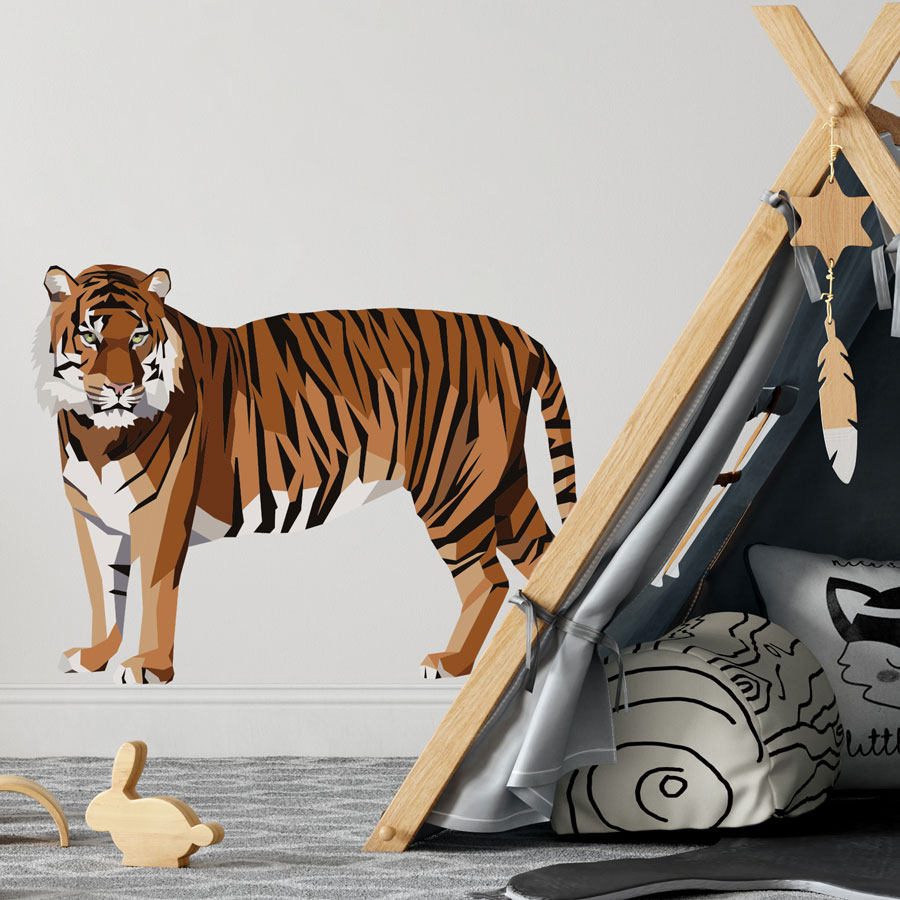 Geometric Tiger Wall Sticker