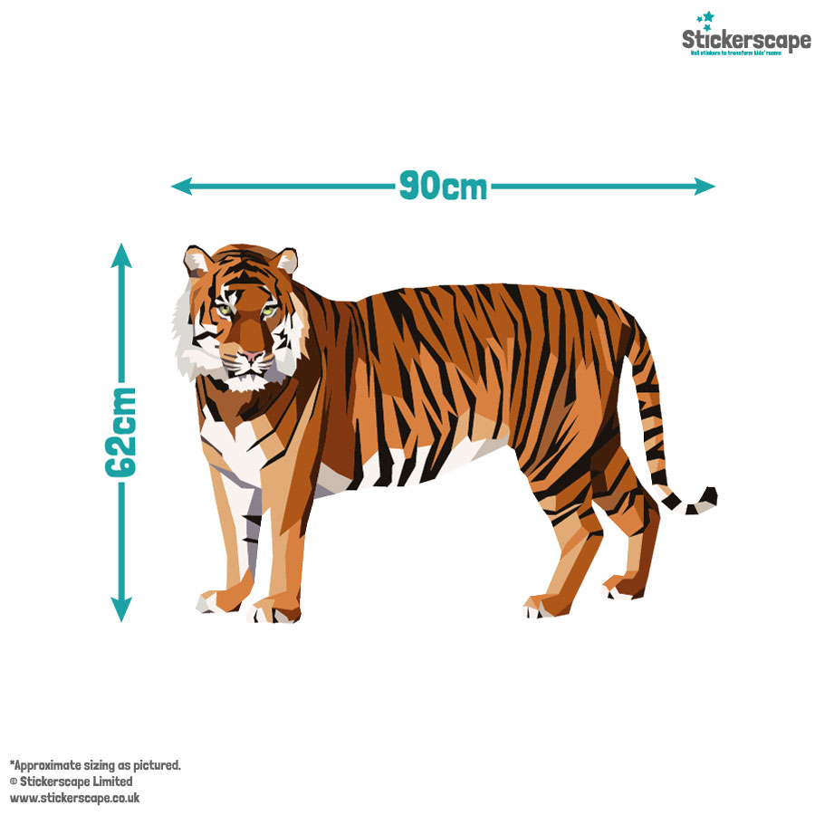 Geometric Tiger Wall Sticker
