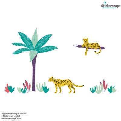 Bright Cheetah Wall Sticker Pack