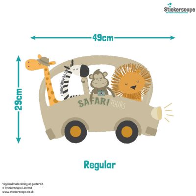 Safari Bus Wall Sticker (Regular)